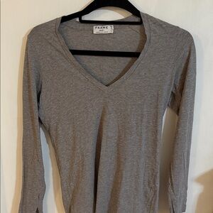 Frame Denim Women's Long Sleeve Gray Top